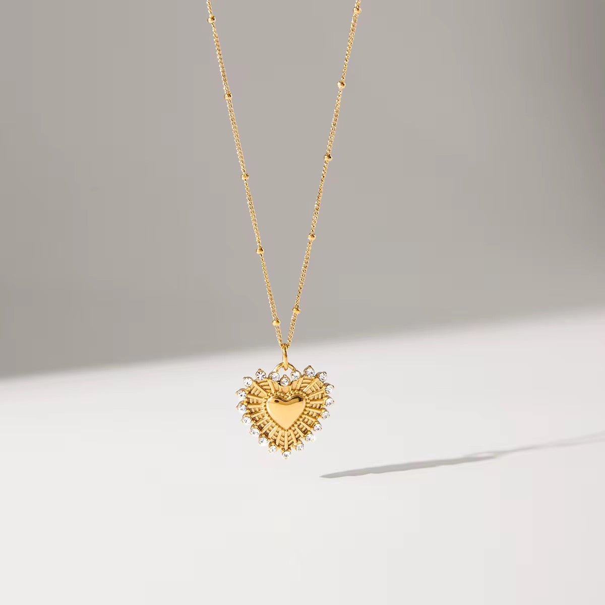 Sparkling Heart Pendant Necklace