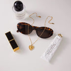 18K Gold Vermeil Heart Necklace for Women