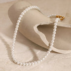 She Wore Pearls Waterproof Pearl Necklace - 18k Gold PVD Plated Stainless Steel Toggle Clasp - Yadman UK