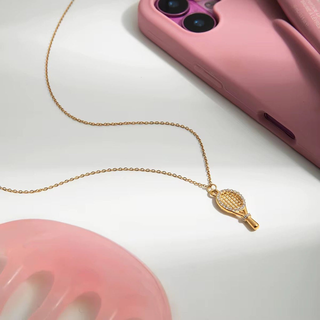 Elegant Sports-Inspired Gold Necklace