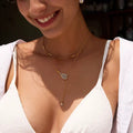 The Grand Slam Tennis Racket Lariat Necklace - 18k Gold PVD Plated Stainless Steel & Waterproof - Yadman UK