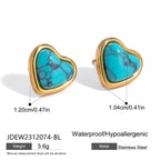 Waterproof Hypoallergenic Turquoise Earrings