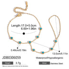 Turquoise Beaded Hand Chain with Finger Loop