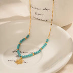 Turquoise Sun Pendant Necklace – Dubai Collection