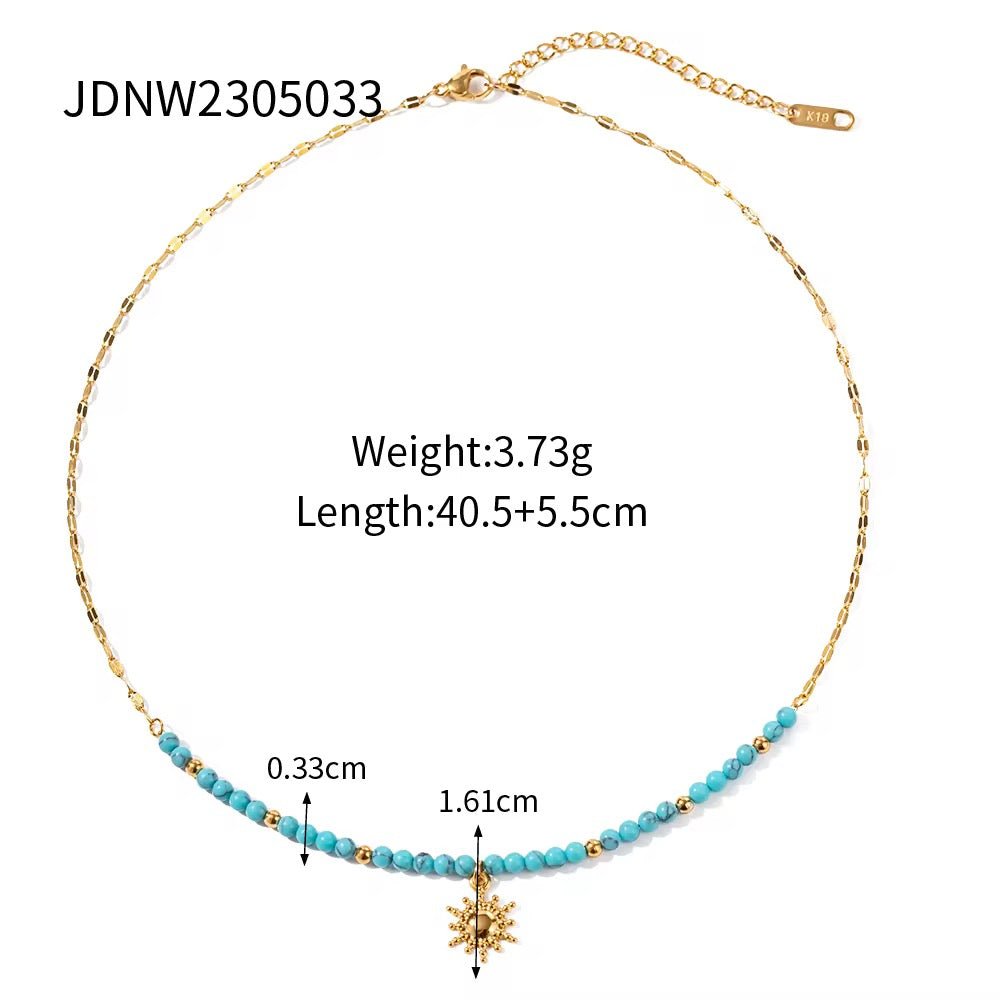 Luxury Sun Pendant Necklace – Dubai Collection
