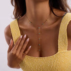 Turquoise Y-Chain Necklace – Dubai Collection