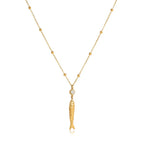 Very Fishy, Indeed Gold Fish Pendant Necklace - 18k Gold PVD Plated Stainless Steel & Waterproof - Yadman UK